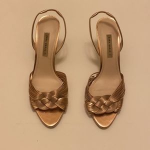 Zara | Shoes | Zara Rose Gold Heels 